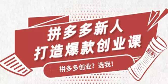 拼多多新人打造爆款创业课：快速引流持续出单，适用于所有新人-爱赚项目网