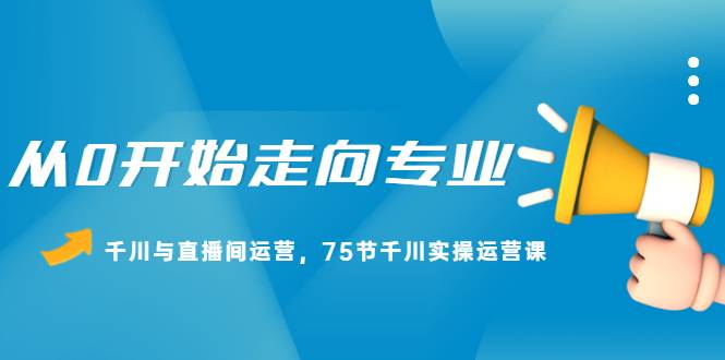 从0开始走向专业，千川与直播间运营，75节千川实操运营课-爱赚项目网