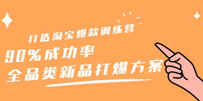 打造淘宝爆款训练营，90%成功率：全品类新品打爆方案-爱赚项目网