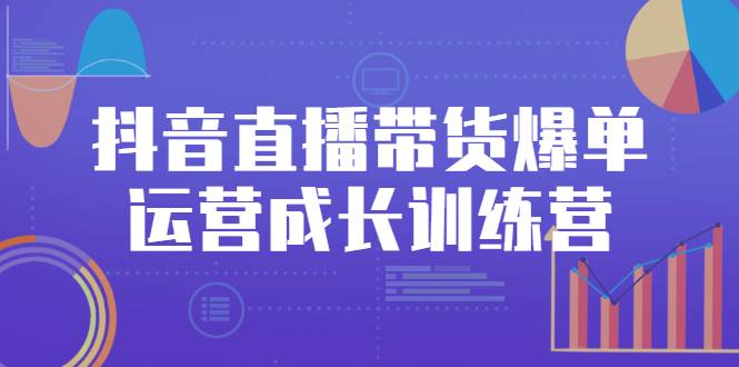 抖音直播带货爆单运营成长训练营，手把手教你玩转直播带货-爱赚项目网