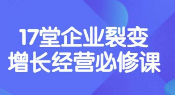 张琦《盈利增长17堂必修课》企业裂变增长的经营智慧，带你了解增长的本质-爱赚项目网