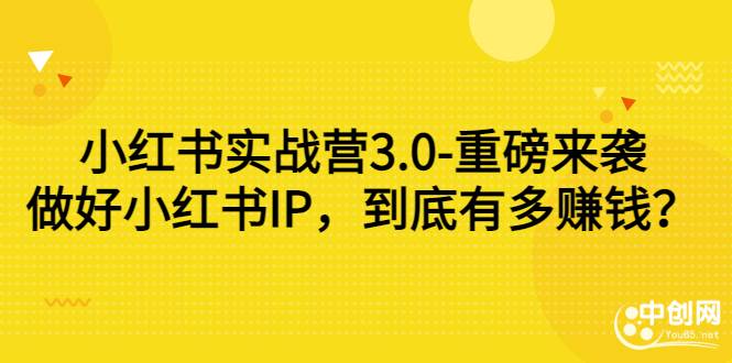 小红书实战营3.0-重磅来袭：做好小红书IP，到底有多赚钱？（价值7999元）-爱赚项目网