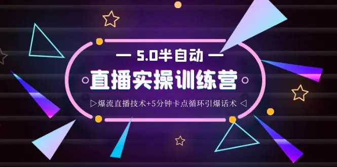 蚂蚁·5.0半自动直播2345打法，半自动爆流直播技术+5分钟卡点循环引爆话术-爱赚项目网