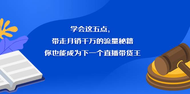 学会这五点，带走月销千万的流量秘籍，你也能成为下一个直播带货王-爱赚项目网