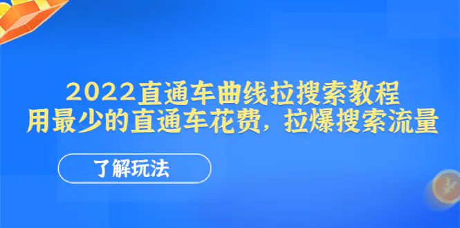 2022直通车曲线拉搜索教程：用最少的直通车花费，拉爆搜索流量-爱赚项目网