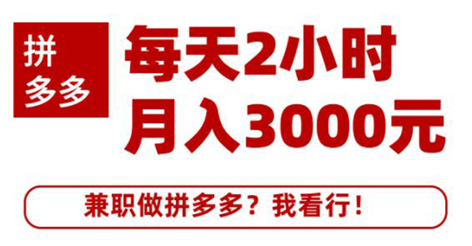 搜外网·拼多多副业课程，每天2小时月入3000元 学习这门课程真的能赚钱-爱赚项目网