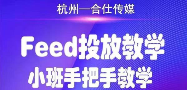 合仕传媒Feed投放教学，手把手教学，开车烧钱必须自己会！-爱赚项目网