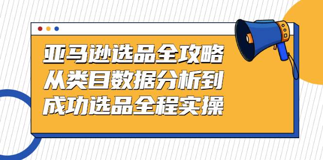 亚马逊选品全攻略：从类目数据分析到成功选品全程实-爱赚项目网