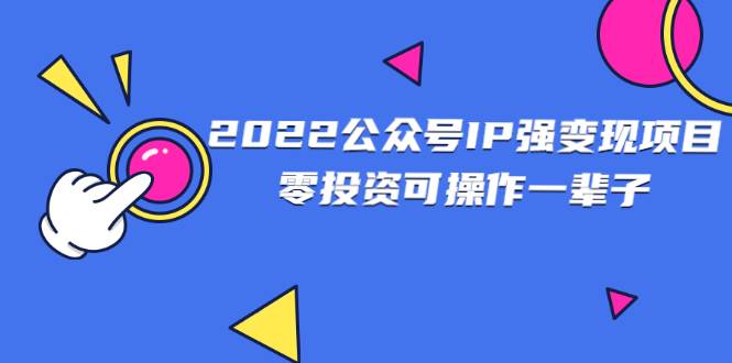 2022公众号IP强变现项目，零投资可操作一辈子-爱赚项目网