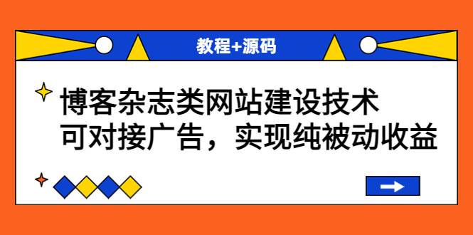 博客杂志类网站建设技术，可对接广告，实现纯被动收益（教程+源码）-爱赚项目网