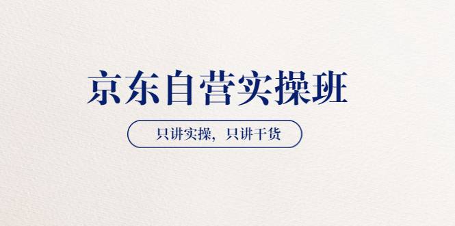 【京东自营实操班】只讲实操，只讲干货（28小时课程-共2期）价值4980-爱赚项目网