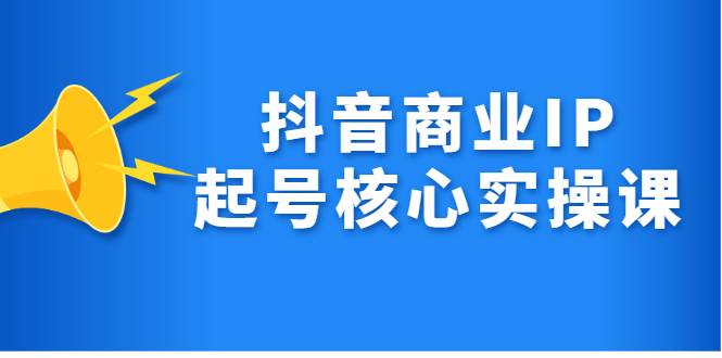 抖音商业IP起号核心实操课，带你玩转算法，流量，内容，架构，变现-爱赚项目网