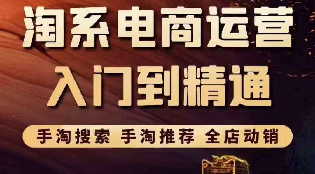 淘系电商入门到精通 手淘搜索，手淘推荐，全店动销 （价值1099元）-爱赚项目网