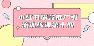 小红书爆款推广引流训练课第十期，手把手带你玩转小红书，轻松月入过万-爱赚项目网