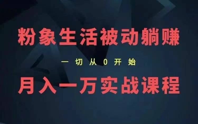 影客团队粉象生活保底月入1万被动躺赚-爱赚项目网