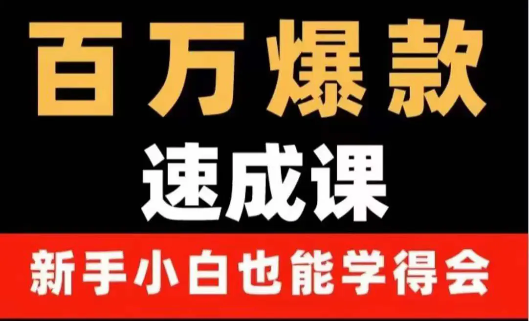 百万爆款速成课：用数据思维做爆款，小白也能从0-1打造百万播放视频-爱赚项目网