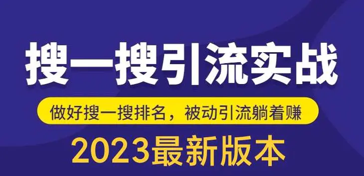 外面收费980的最新公众号搜一搜引流实训课，日引200+-爱赚项目网