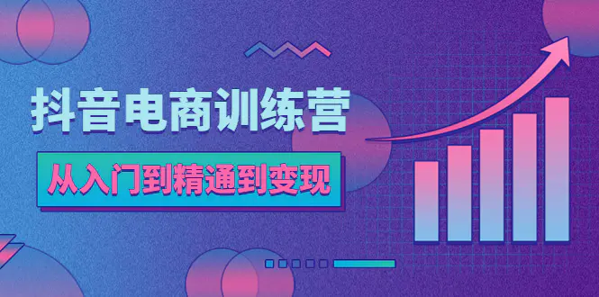 抖音电商训练营：从入门到精通，从账号定位到流量变现，抖店运营实操-爱赚项目网