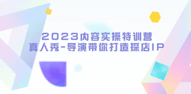 2023内容实操特训营，真人秀-导演带你打造探店IP-爱赚项目网