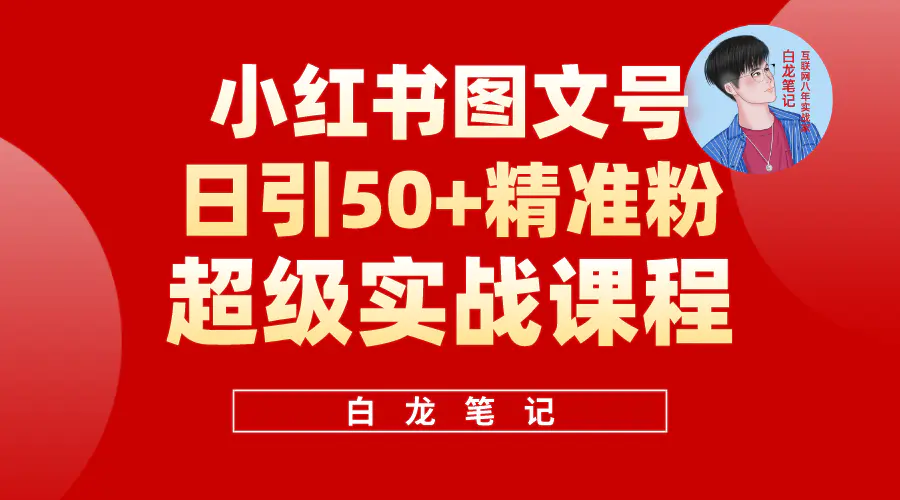 小红书图文号日引50+精准流量，超级实战的小红书引流课，非常适合新手-爱赚项目网