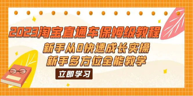 2023淘宝直通车保姆级教程：新手从0快速成长实操，新手多方位全能教学-爱赚项目网