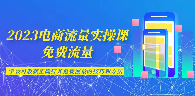 2023电商流量实操课-免费流量，学会可收获正确打开免费流量的技巧和方法-爱赚项目网