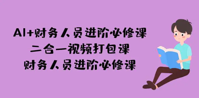 AI + 财务人员进阶必修课二合一视频打包课，财务人员进阶必修课-爱赚项目网