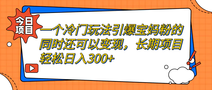 项目轻松日入300+-爱赚项目网