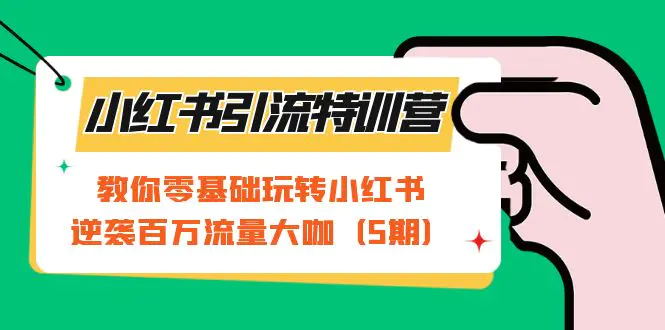 ：教你零基础玩转小红书，逆袭百万流量大咖-爱赚项目网