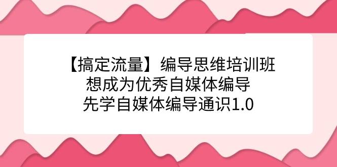 【搞定流量】编导思维培训班，想成为优秀自媒体编导先学自媒体编导通识1.0-爱赚项目网