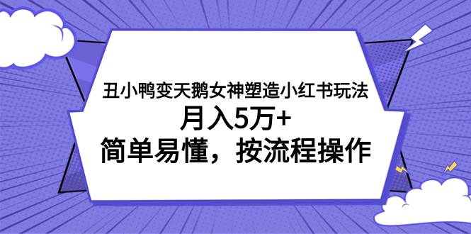 丑小鸭变天鹅女神塑造小红书玩法，月入5万+，简单易懂，按流程操作-爱赚项目网