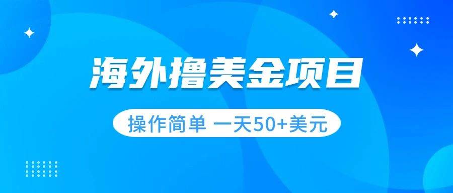 撸美金项目 无门槛  操作简单 小白一天50+美刀-爱赚项目网