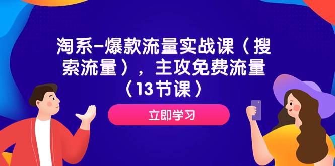 淘系-爆款流量实战课（搜索流量），主攻免费流量（13节课）-爱赚项目网