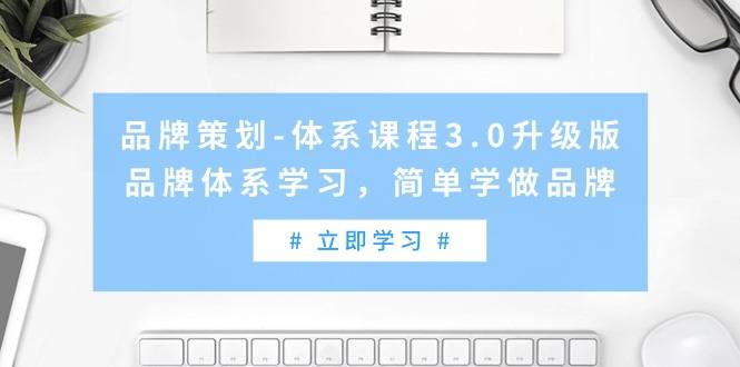 品牌策划-体系课程3.0升级版，品牌体系学习，简单学做品牌（高清无水印）-爱赚项目网