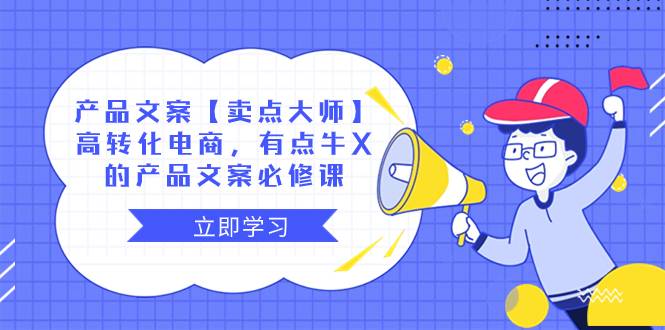 产品文案【卖点 大师】高转化电商，有点牛X的 产品文案必修课-爱赚项目网