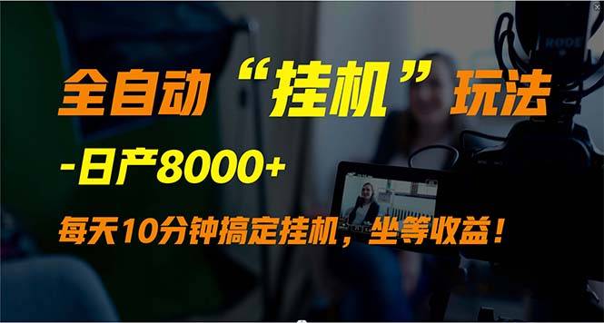 全自动“挂机”玩法，实现睡后收入，日产8000+-爱赚项目网