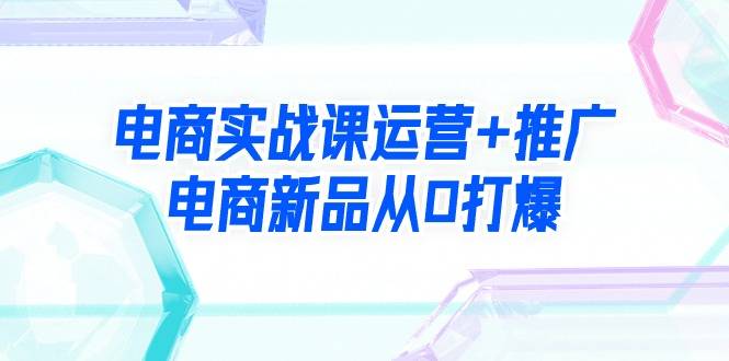 电商实战课运营+推广，电商新品从0打爆（99节视频课）-爱赚项目网