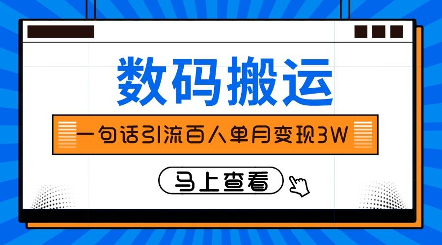 仅靠一句话引流百人变现3万？-爱赚项目网