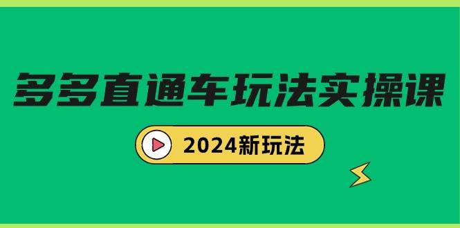 多多直通车玩法实战课，2024新玩法（7节课）-爱赚项目网