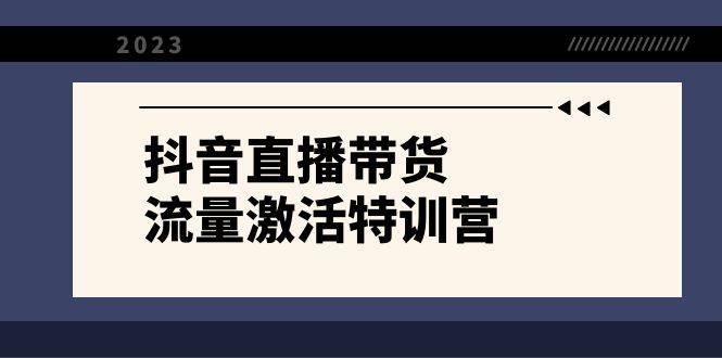 抖音直播带货-流量激活特训营，入行新手小白主播必学（21节课+资料）-爱赚项目网