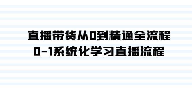 直播带货从0到精通全流程，0-1系统化学习直播流程（35节课）-爱赚项目网