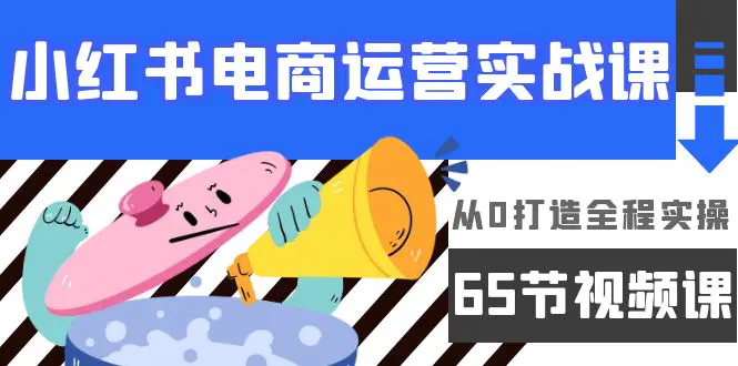 小红书电商运营实战课，从0打造全程实操（65节视频课）-爱赚项目网