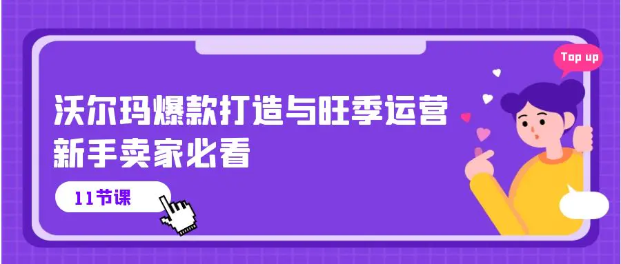 沃尔玛 爆款打造与旺季运营，新手卖家必看（11节视频课）-爱赚项目网