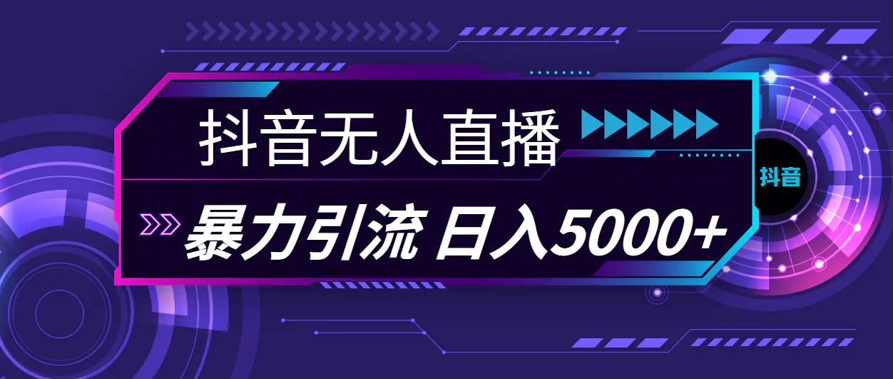 抖音无人直播，暴利引流，日入5000+-爱赚项目网