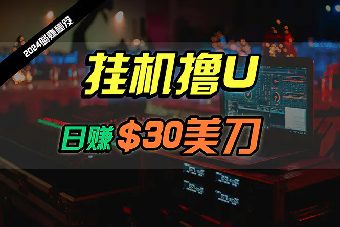 日赚30美刀，2024最新海外挂机撸U内部项目，全程无人值守，可批量放大-爱赚项目网